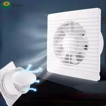 Quạt hút BAGUO, Quạt hút điện tắt tiếng ồn thấp, Thông gió hàng ngày Vỏ bền bỉ Quạt thông gió luồng khí mạnh mẽ Sử dụng trong gia đình