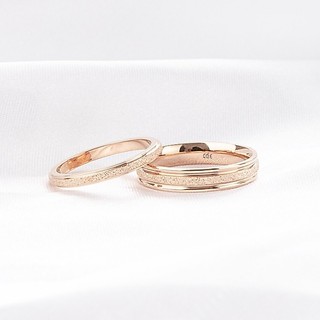 Nhẫn cặp đôi LAMY Milgrain Rose Gold Ring 8003 & 8004