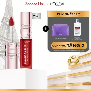 Son tint bóng dưỡng môi có màu, lâu trôi, nhẹ môi L'Oreal Paris Hyaluron Tint Lip Stain Serum 5ml