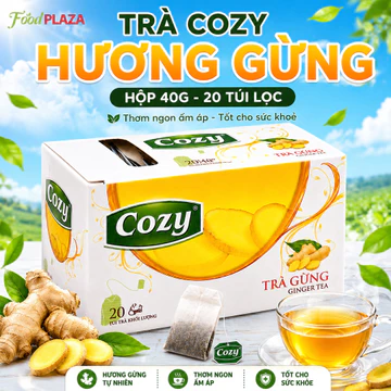Trà Cozy Hương Gừng 40g Trà Gừng Thức Uống Ấm Nóng Thanh Dịu Dễ Thưởng Thức