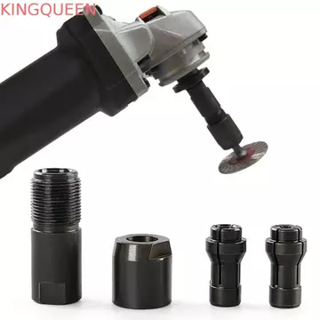 Bộ chuyển đổi sửa đổi máy mài góc KINGQUEEN, Bộ chuyển đổi sửa đổi máy mài góc bằng thép Carbon cao màu đen, Máy mài thẳng 3 / 6mm sang máy mài ren M10 Máy mài góc loại 100