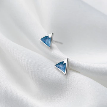 S925 Bạc Nhỏ Tươi Xanh Núi Đỉnh Bông Tai Nữ Nhật Bản Hàn Quốc Đơn Giản Nhỏ Tam Giác Bông Tai Bông Tai Bông Tai Bông Tai Bông Tai Bông Tai Bông Tai Bông Tai Bông Tai Bông Tai Bông Tai