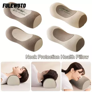 Gối cột sống FILEWOTO, Giúp giấc ngủ Gối kiều mạch thoáng khí, Giảm đau cổ hình trụ di động Chống kéo Gối cổ tử cung cho người lớn