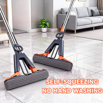 Cây lau nhà xốp tự ép Cây lau nhà có thể gập lại Cây lau nhà lau nhà miễn phí Thấm hút Cây lau nhà khô ướt cho gia đình Nhà bếp Phòng tắm