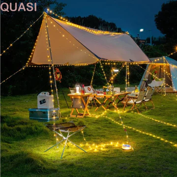 Đèn lều QUASI, Đèn LED dải đèn LED Đèn đo băng ngoài trời LED, Dải đèn quay tay Hệ thống lưu trữ dây đèn xung quanh Đèn chiếu sáng lều