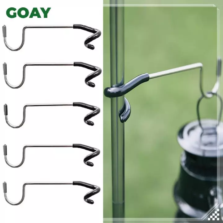 GOAY Cắm Trại Ánh Sáng Cực Móc Thép Không Gỉ Lều Cực Đèn Móc Đa Năng Cắm Trại Ngoài Trời Đèn Đứng Móc Thiết Bị Cắm Trại VN