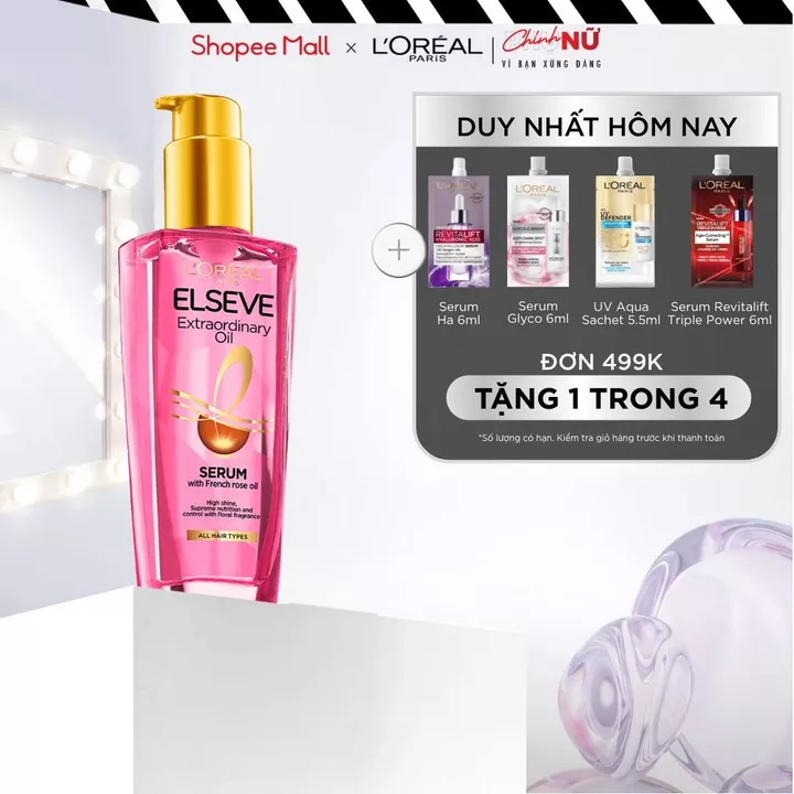 Dầu dưỡng Tóc Chiết Xuất Hoa Hồng L’Oréal Paris Elseve Extraordinary Oil Serum 100ml