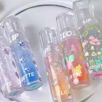 FLORTTE Flower Lolia Lip Oil Love Tiger Oil Gradient Jelly Lip Oil Pink Dưỡng ẩm