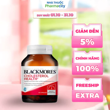 Viên uống Blackmores Cholesterol Health hỗ trợ giảm cholesterol (Hộp 60 viên)