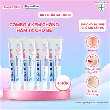 Bộ 4 tuýp kem chống hăm Bepanthen Balm dạng kem mỡ 30g/tuýp