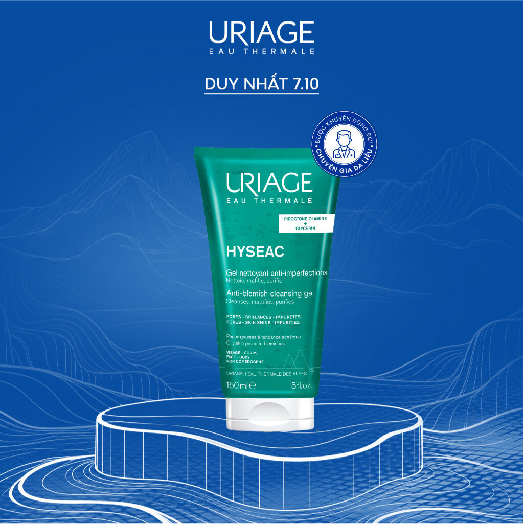 Gel rửa mặt ngừa mụn cho da dầu URIAGE HYSÉAC GEL NETTOYANT ANTI-IMPERFECTIONS 150ml