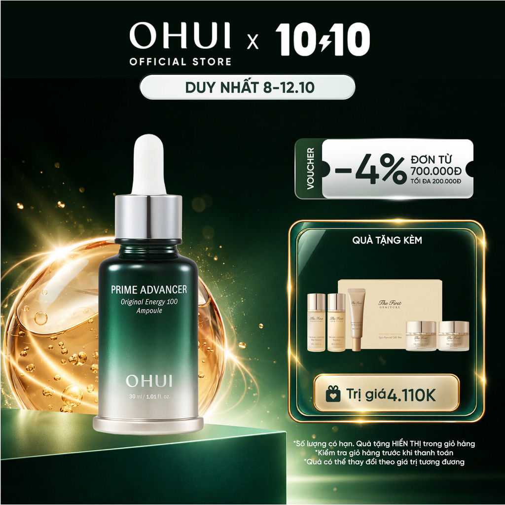 [OHUI Official]Tinh chất PDRN 90% chống nhăn tăng đàn hồi săn chắc da OHUI Prime AdvancerOriginalEnergy 100 Ampoule 30ml