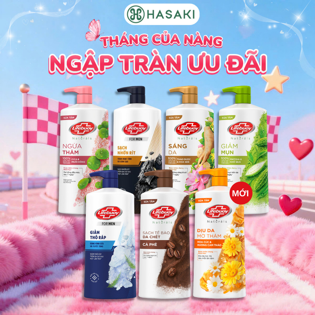 [UNI 26.10] [DAILY] Sữa Tắm Lifebuoy 800gr Detox Sạch Sâu Khỏi Bụi Mịn Pm2.5 100% Từ Thiên Nhiên Hasaki