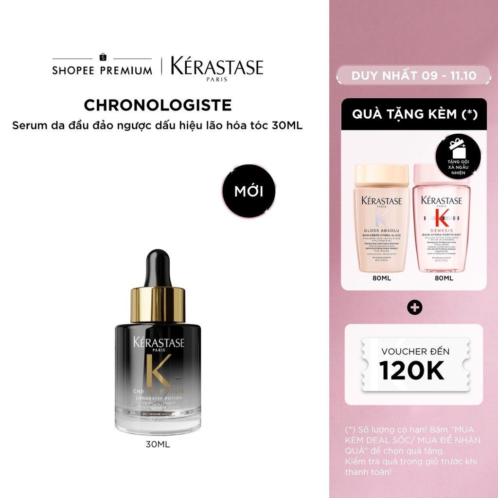 [LẦN ĐẦU RA MẮT] Serum da đầu Kérastase CHRONOLOGISTE đảo ngược dấu hiệu lão hóa tóc - Dành cho da đầu | Longevity Potio