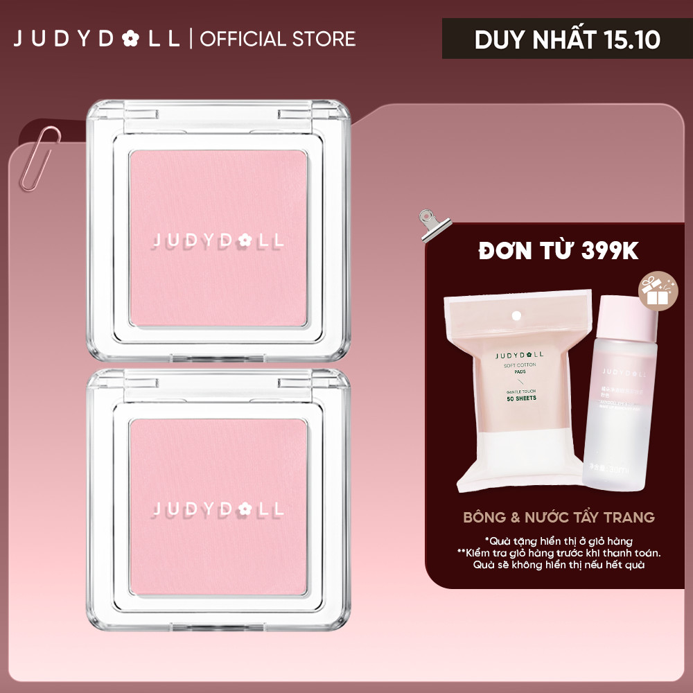 [Combo 2] Phấn Má Hồng JUDYDOLL 2g Đơn Sắc Mịn Lì Chuẩn Màu Trang Điểm Tự Nhiên Lâu Trôi Bền Màu