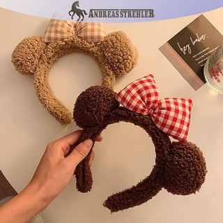 Onetimingfine 1 Nữ Thời Trang Nơ Gấu Tai Sang Trọng Tóc Rửa Mặt Hoạt Hình Trẻ Em Nữ Ngọt Ngào Dễ Thương Bé Gái Băng Đô Quấn Tóc Phụ Kiện Tóc VN