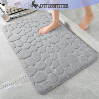 Onetimingfine Nhà Cobblestone Dập Nổi Cửa Thảm Cửa Phòng Tắm Đơn Giản Gió Hút Chân Thảm Phòng Tắm Thảm Chống Trơn Trượt Sàn VN