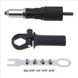 HDG Dụng cụ chuyển đổi máy khoan thành máy rút đinh rive có tay cầm loại lớn kim loại