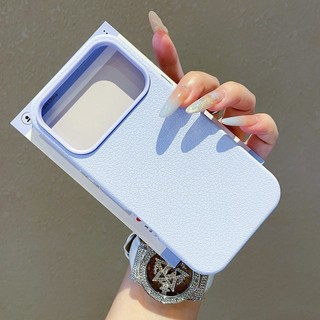 Ốp điện thoại bằng da vải thiều 2 ni 1 cho iPhone 17ProMax 16 15 14 13 12 11 Vỏ bảo vệ chống sốc