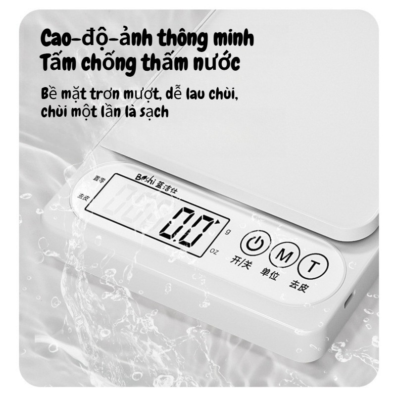 Cân điện tử nhà bếp độ chính xác cao, cân điện tử gia dụng nhỏ, nướng bánh/dược liệu/trang sức, v.v.