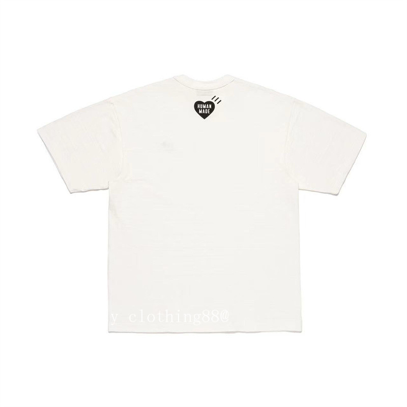 Áo thun ngắn tay họa tiết trái tim màu xanh, chất liệu cotton nguyên chất, phù hợp cho cả nam và nữ