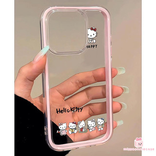 Ốp Lưng Cho Iphone 15 14 13 17 11 16 12 Pro Max Air XS XR X Max 14 16 15 Plus Hoạt Hình Dễ Thương Happy HelloKitty Sang Trọng 2 Trong 1 Ốp Lưng