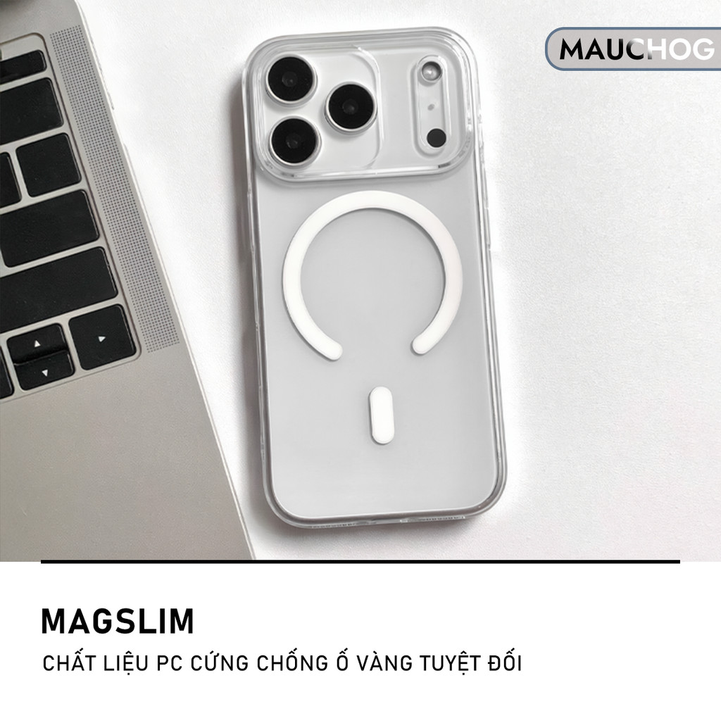 Ốp Siêu Mỏng Trong Suốt Chống Ố Vàng Sạc Không Dây Cho Điện Thoại iPhone 17 Pro Max 16 15 14 13