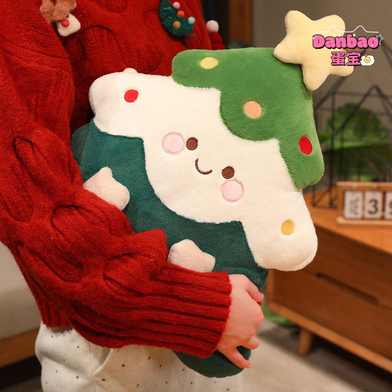 ((DANBAO) Cây thông Noel vui vẻ Đồ chơi sang trọng cho bé Búp bê cây thông Noel dễ thương Đồ trang trí Giáng sinh Chất liệu mềm Quà tặng cho bạn bè Quà tặng Giáng sinh Đồ chơi DANBAO