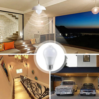 Bóng đèn LED cảm biến chuyển động hồng ngoại E27 PIR | Đèn cảm ứng chuyển động bật / tắt tự động có cảm biến ánh sáng tích hợp | Hoàn hảo cho cầu thang, gia đình & hành lang