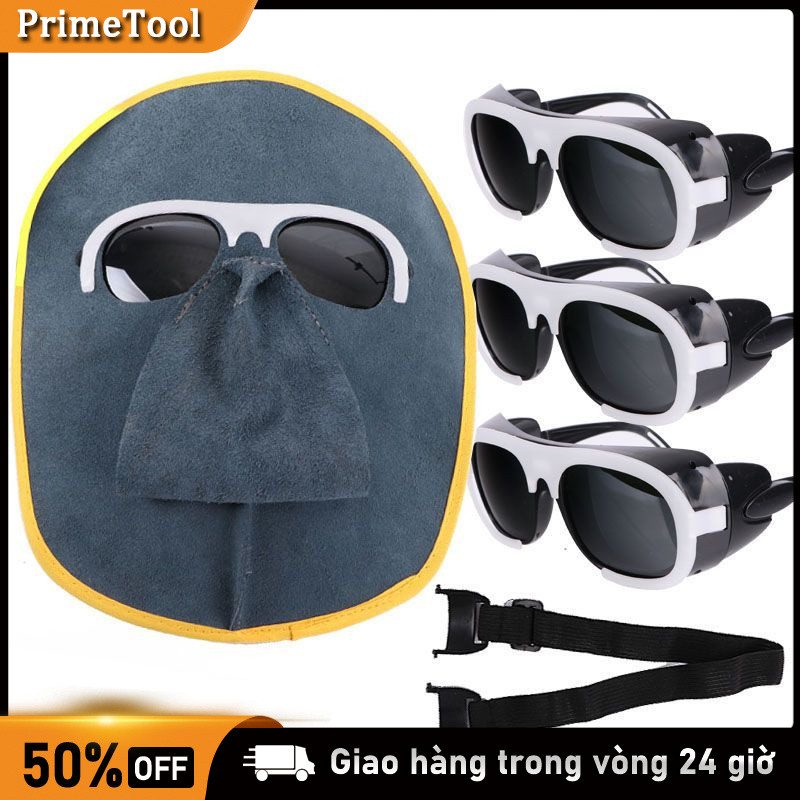 Mặt Nạ Hàn Hồ Quang Bằng Da Bò Nhẹ Gọn – Có Dây Thun Đàn Hồi, Chống Nướng Hiệu Quả