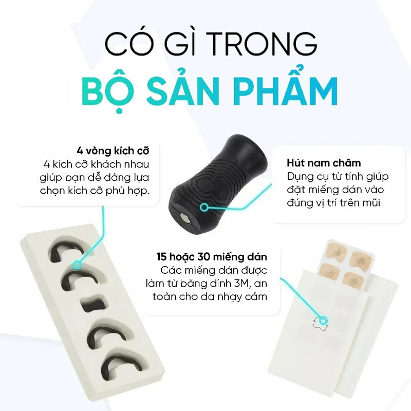 Miếng Dán Mũi Chống Ngáy Thông Mũi – Giúp Mở Rộng Đường Thở, Giảm Ngáy Hiệu Quả, Hỗ Trợ Giấc Ngủ Ngon