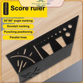 Điện Đa Năng Định Vị Thợ Mộc Thước Góc 3D Miter Dụng Cụ Đo Góc Đục Lỗ Định Vị Thước 45 Đường 90 Độ Thước.