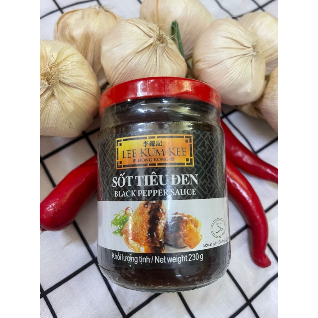 Sốt Tiêu Đen Thượng Hạng Lee Kum Kee 230g 350g, Black Pepper Sauce 230g Gia Vị Nấu Ăn Chuẩn Nhà Hàng