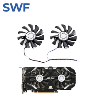 Thay thế quạt làm mát i-75MM HA8010H12F-Z cho MSI GTX 1050 2GT OC 1050 Ti 4GT Card đồ họa Quạt làm mát- *