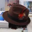 ZENZON Trang trí lông vũ Mũ Fedora, Trang phục Fedora Mũ Topper Mũ, Mũ len thời trang Panama Jazz Mũ len Halloween