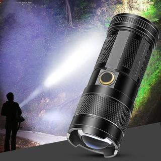 [cod] Đèn pin LED siêu sáng, đèn pin chống nước, sạc USB, đèn pin nhựa ABS, có thể zoom Phụ Kiện