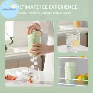 Pufangbliss Qui Release Ice Cube Storage Cup 1 Khuôn di động để làm và lưu trữ Ice Blos cho bữa tiệc gia đình hoặc chuyến đi VN