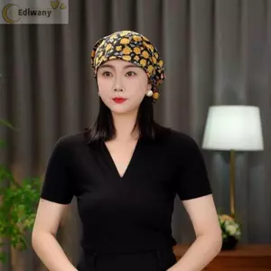 Mũ hoa EDIWANY, Họa tiết hoa Chất liệu mỏng Mũ ruy băng, Phụ kiện thời trang Chống nắng Thiết kế ruy băng Mũ che tóc Thời trang nữ
