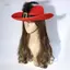 PNPIA- Retro Lông Vũ Mũ Cướp Biển Cosplay Lông Vũ Mũ Halloween Lễ Hội Dự Tiệc Trang Phục Mũ Mũ Mũ Top Mũ Ảo Thuật Gia Mũ Quà Tặng Ngày Lễ