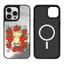 Từ Tính Người Nhỏ Cầm Gương Dâu Cứng Ốp Lưng Điện Thoại IPhone 15 14 13 12 11 17 Pro Max 17 Air 16 Plus Vỏ Chống Sốc