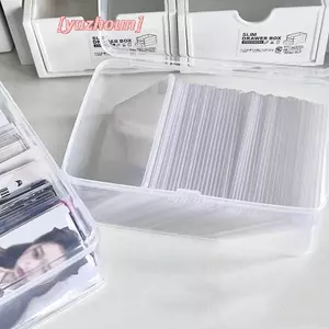 Photocards Hộp Bảo Quản Trong Suốt Stiers Hàn Quốc Thần Tượng Đựng Thẻ Để Bàn Sắp Xếp Lưu Trữ Hộp Phân Loại Văn Phòng Phẩm
