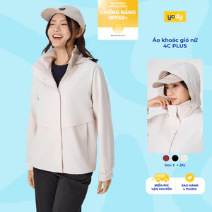 Áo khoác gió nữ YODY 4C Plus dáng suông cản gió chống nắng thoải mái WCWC25F025