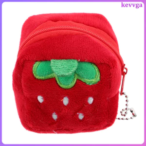 Bé Gái Móc Khóa Hình Quilted Vui Ví Dâu Tây Dễ Thương Túi Dâu Tây Kevga
