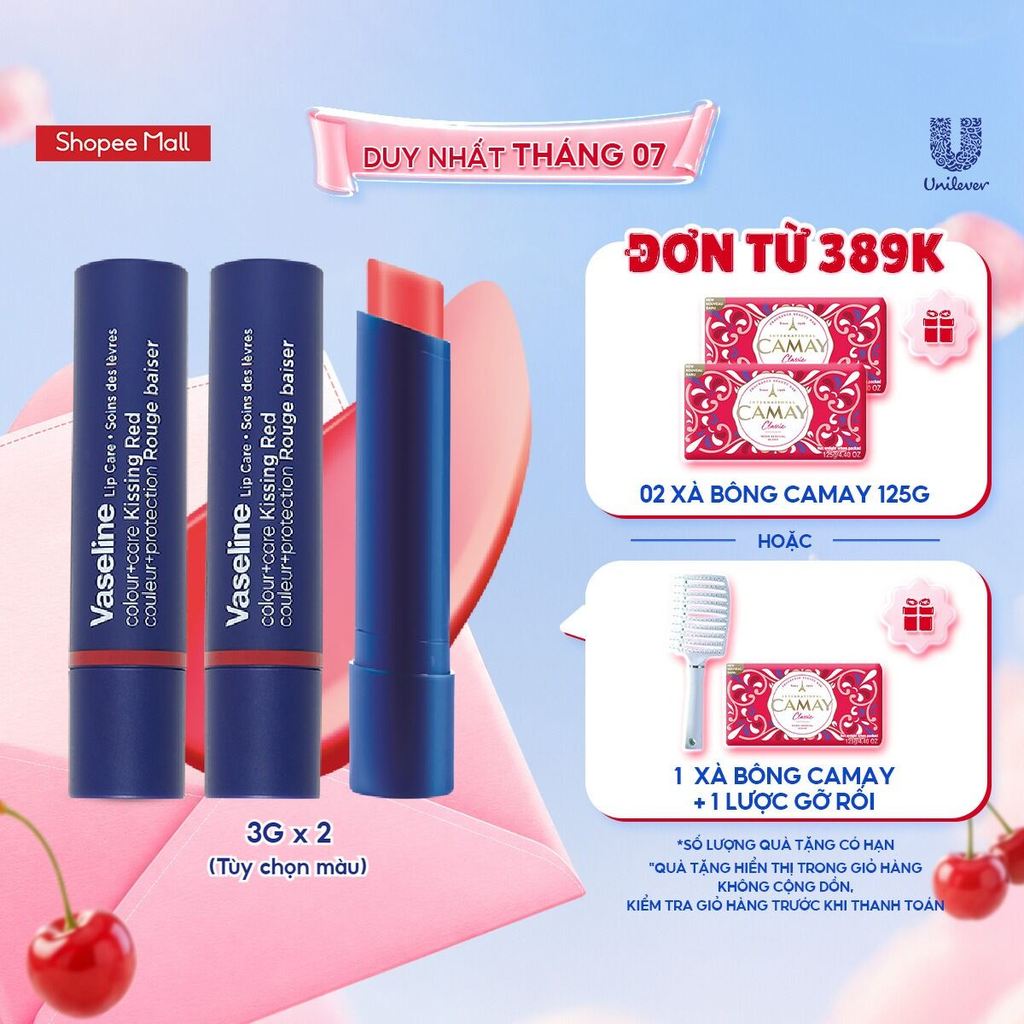 Combo 2 son dưỡng Vaseline Colour Care 3g (Tùy chọn màu)