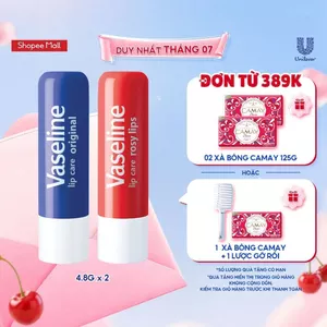 Combo 2 son dưỡng môi Vaseline dạng thỏi Lip Care: Mềm Mịn Original và Hồng Rosy Lips (4.8g x2)