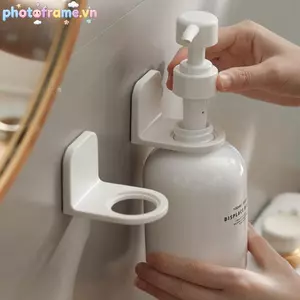 Khung Ảnh Có Thể Điều Chỉnh Hộp Đựng Chai Treo Tường Dính Dầu Gội Sữa Rửa Tay Xà Phòng Chai Móc Treo Phòng Tắm Bảo Quản Ra VN