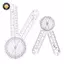 {TB & Bag} Thước đo nhịp tim 6 / 8Inch Thước đo khớp y tế Chỉnh hình Hiệu chỉnh Quy tắc góc Cột sống Thước góc ngón tay Thước đo góc.