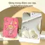 Gương gập gọn cô gái pháp thuật đội nón nhọn cùng sao trắng nền hồng xinh đẹp