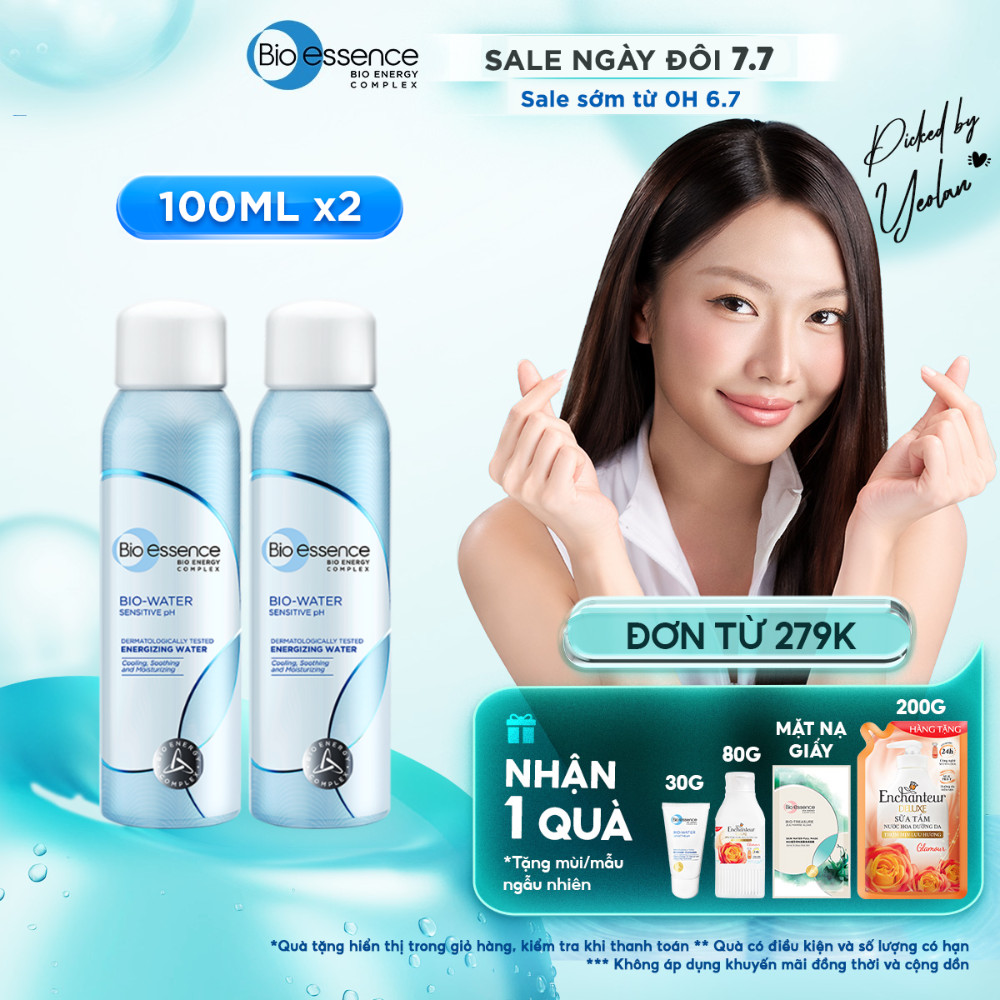 Combo 2 Nước xịt khoáng dưỡng da Bio-Water Energizing Water 100ml/chai