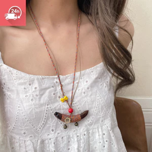 Vòng cổ cao cấp xúc xích tự nhiên dành cho nữ dễ thương và sáng tạo
